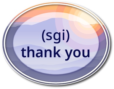 ᏍᎩ, sgi, Thank you, mountains, logo, spinner